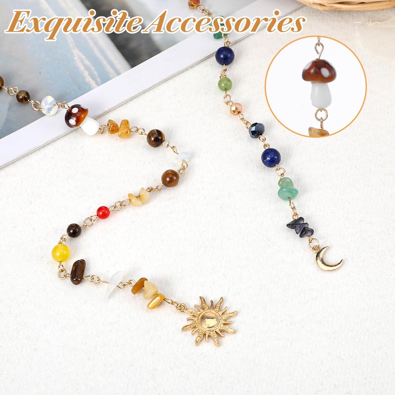 Shimmeroo 2Pcs Loc Jewels for Black Women,Hair Charms for Braids Long Colorful Loc Charms with Sun Moon Hair Accessories Hairstyle Decoration - Image 3